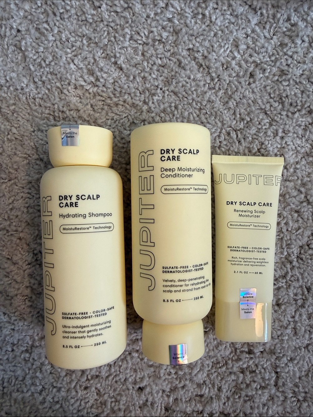 Jupiter Dry Scalp Care Hydrating Shampoo, Conditioner & Moisturizer
